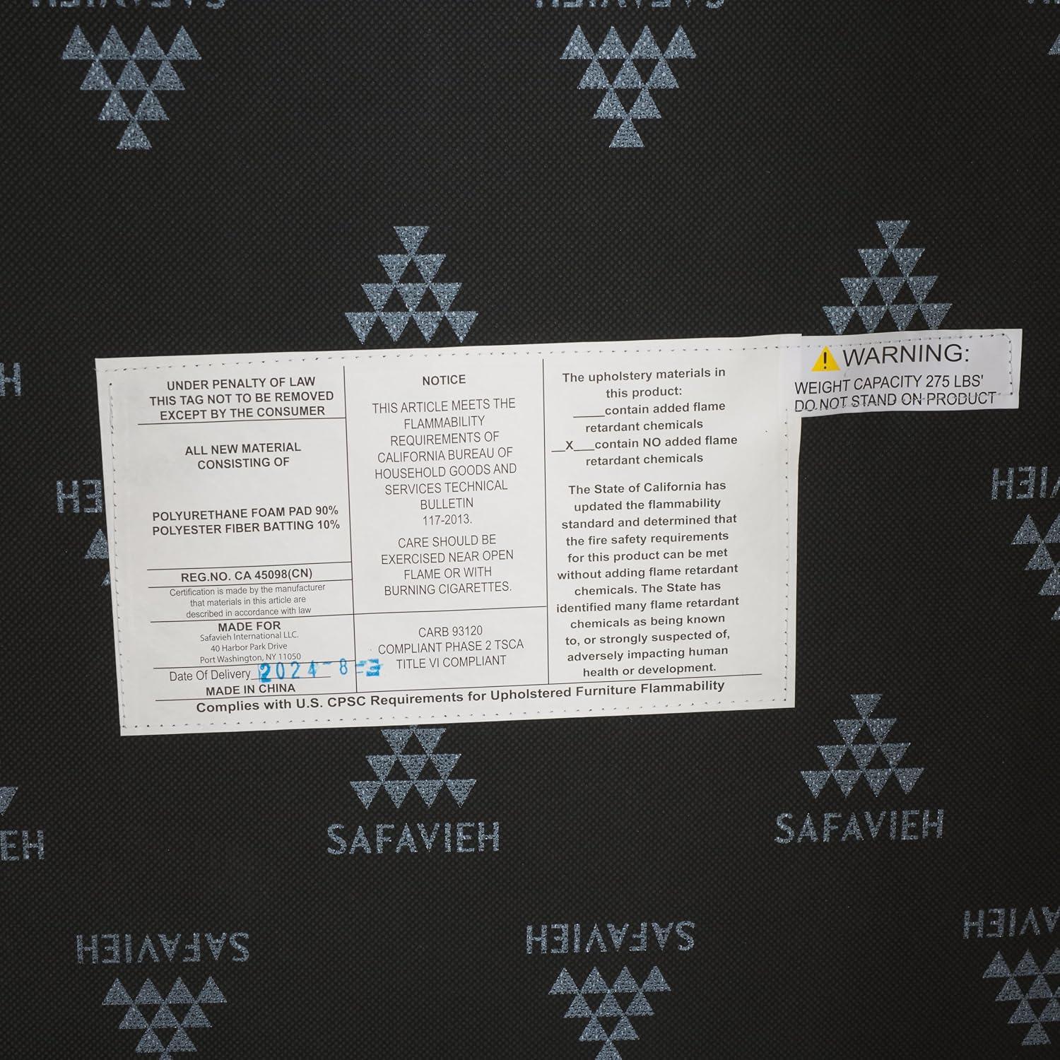 image:imageSAFAVIEH Home Collection Swip MidCentury Modern Sand Linen Accent Chair Fully AssembledSand