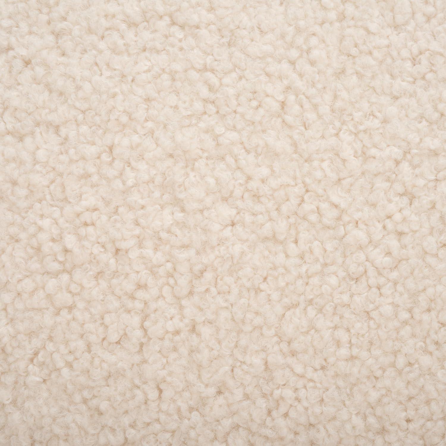 image:imageSAFAVIEH Home Collection Theoden OffWhite Faux Shearling Swivel Accent Chair Fully Assembled