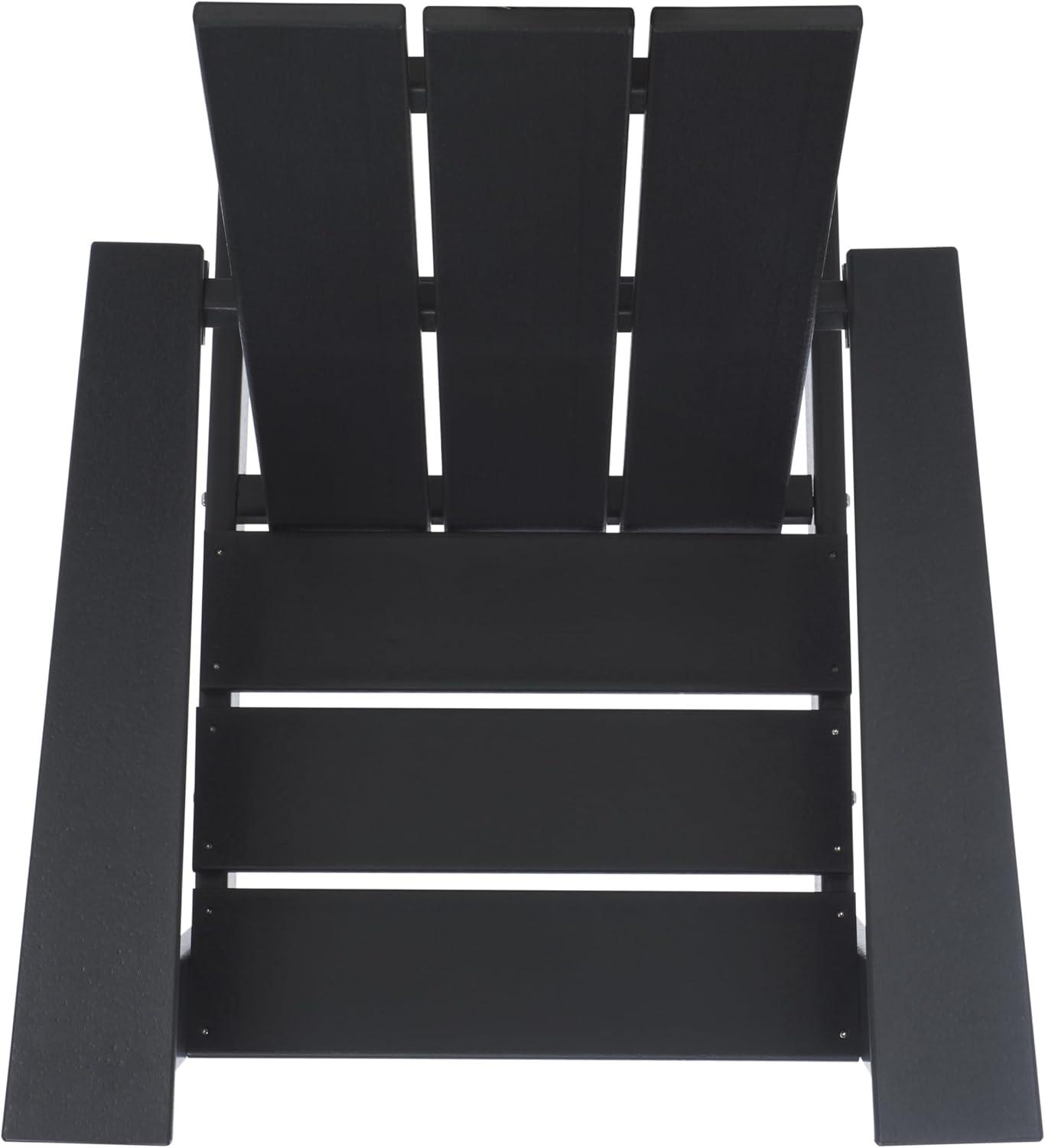image:imageSAFAVIEH Outdoor Patio Furniture Collection All Weather Green Adirondack Chair WeatherResistant Patio Seating Fully Assembled PAT4500DBlack