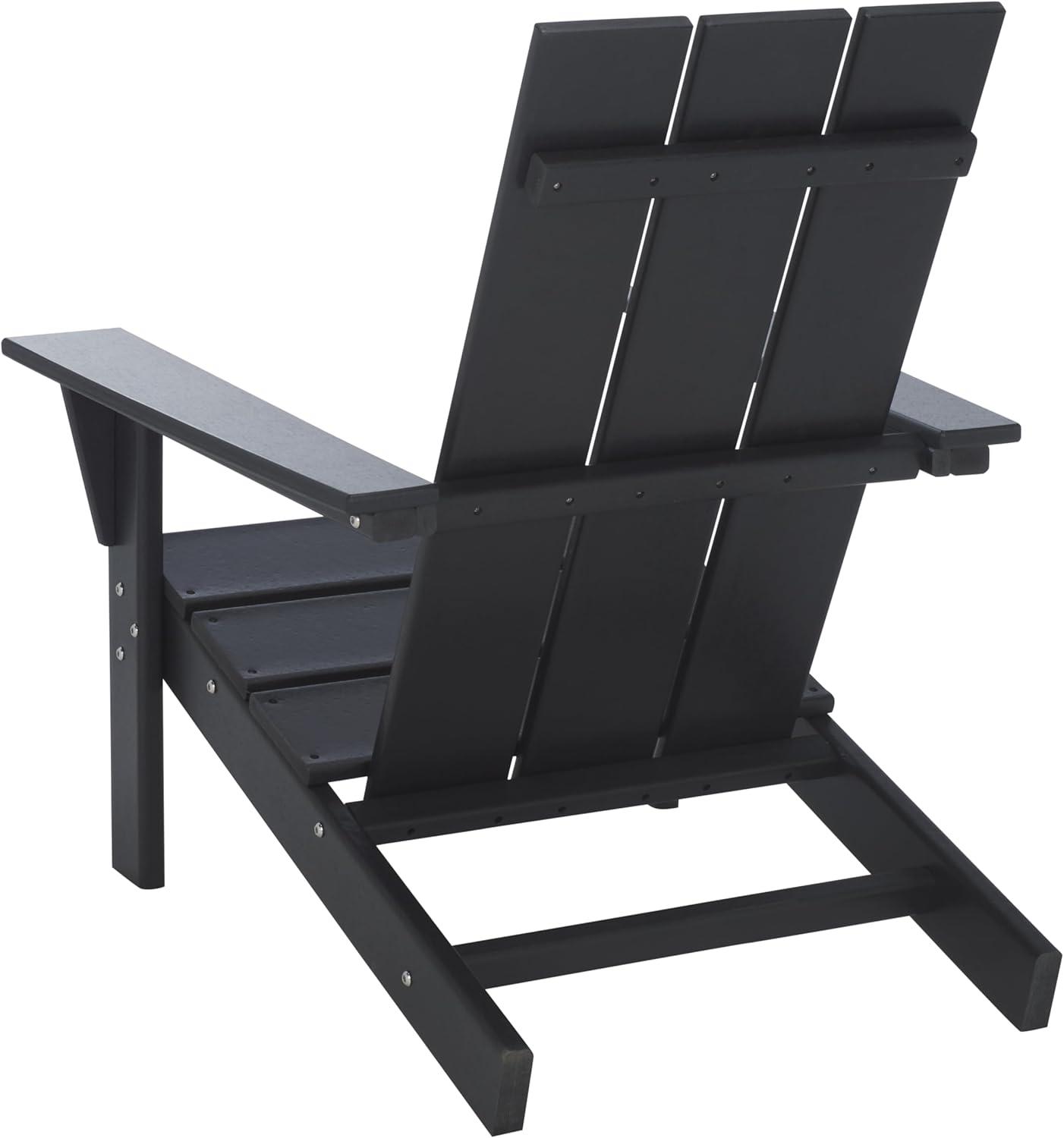 image:imageSAFAVIEH Outdoor Patio Furniture Collection All Weather Green Adirondack Chair WeatherResistant Patio Seating Fully Assembled PAT4500DBlack
