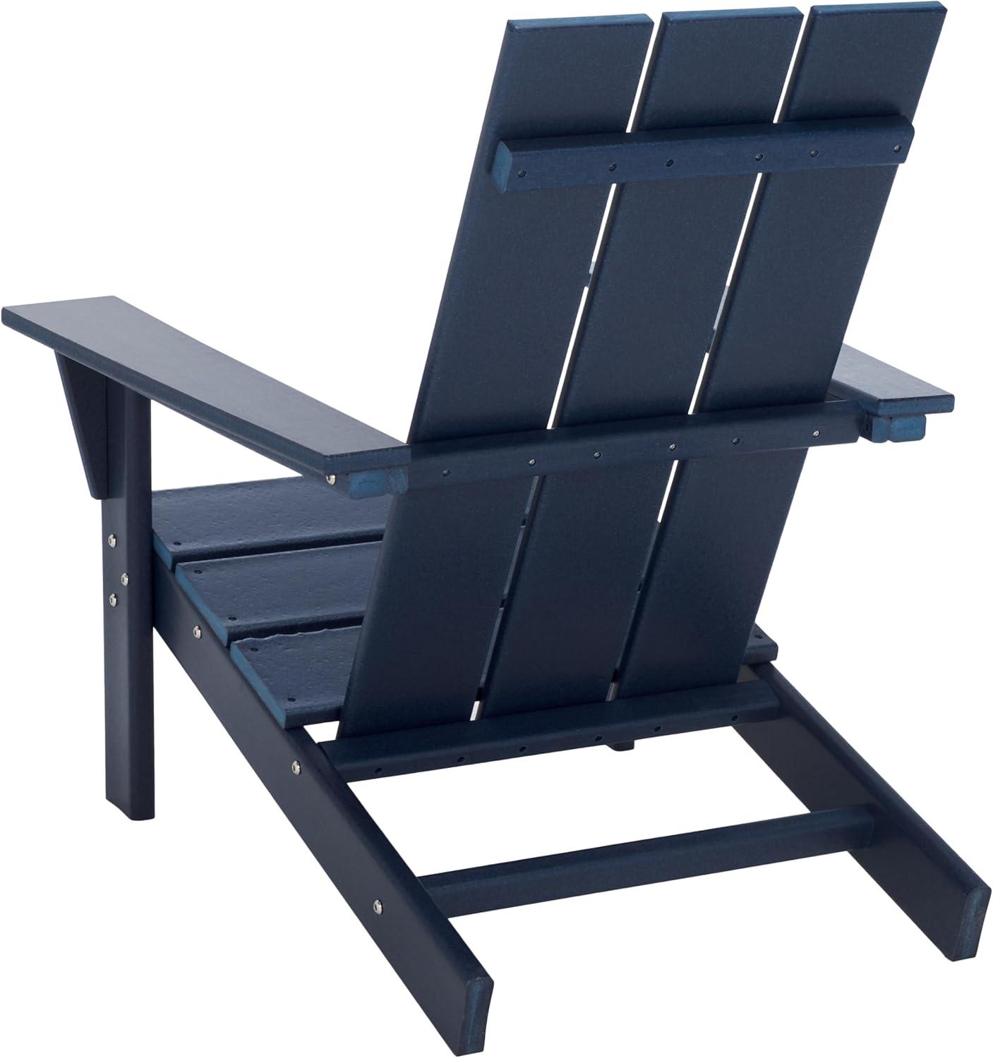 image:imageSAFAVIEH Outdoor Patio Furniture Collection All Weather Green Adirondack Chair WeatherResistant Patio Seating Fully Assembled PAT4500DFederal Blue