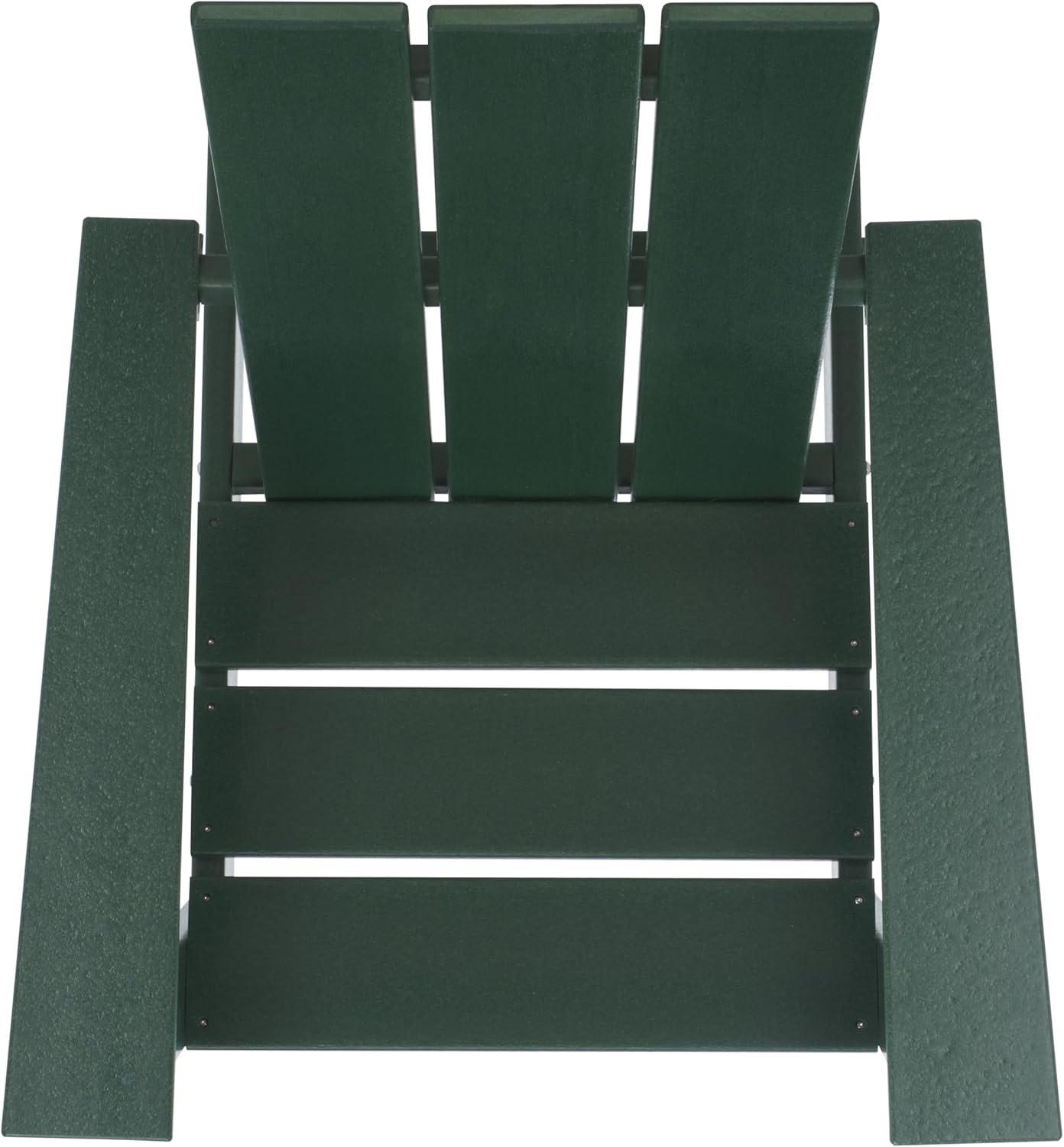 image:imageSAFAVIEH Outdoor Patio Furniture Collection All Weather Green Adirondack Chair WeatherResistant Patio Seating Fully Assembled PAT4500DGreen
