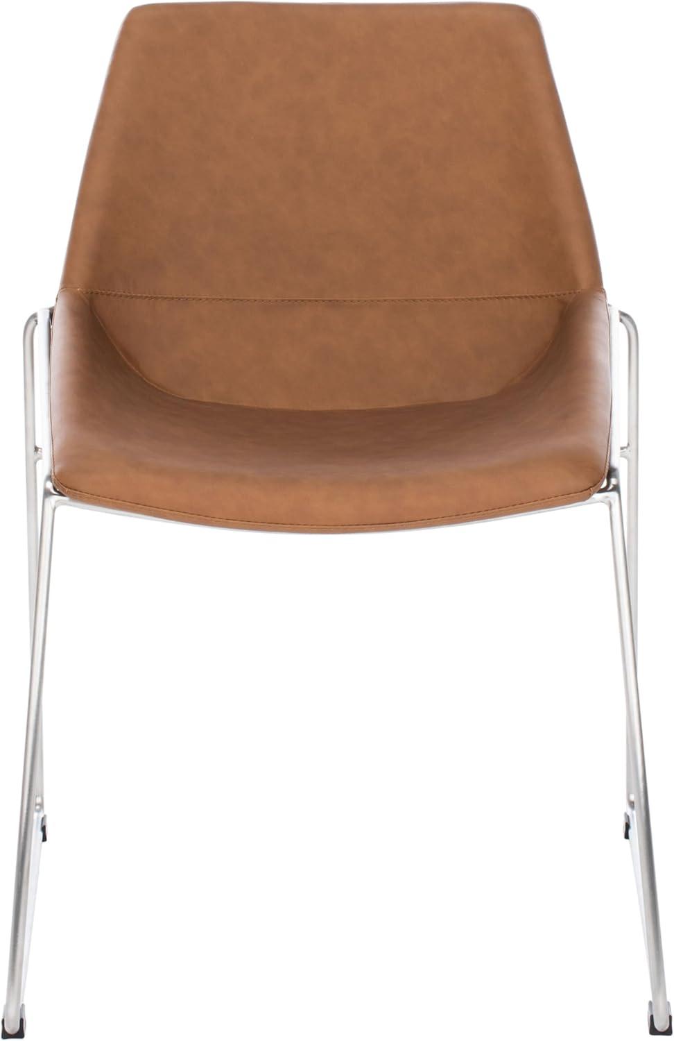 image:imageSafavieh Home Alexis Matte Stone MidCenturyCognac Silver