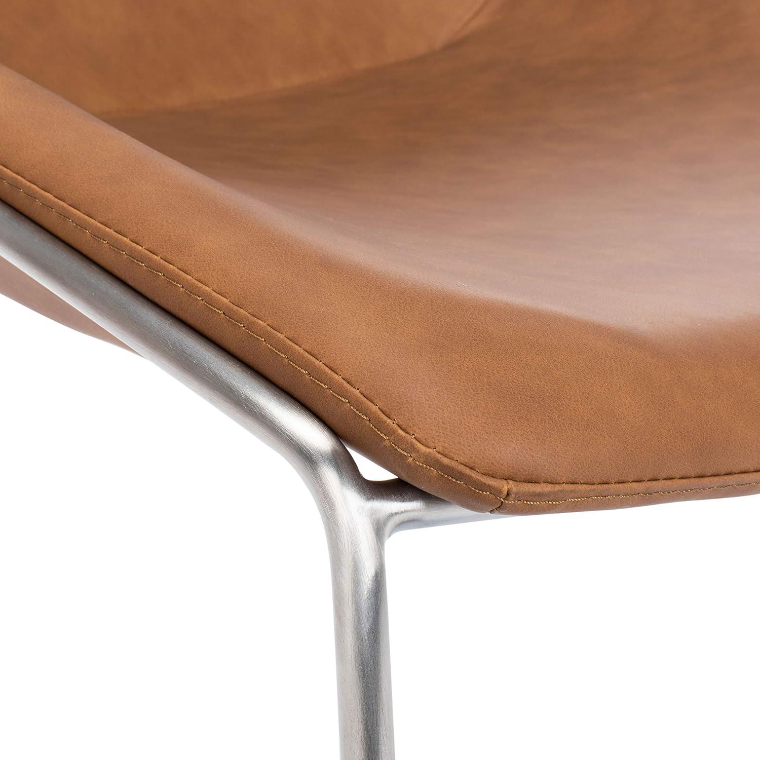 image:imageSafavieh Home Alexis Matte Stone MidCenturyCognac Silver
