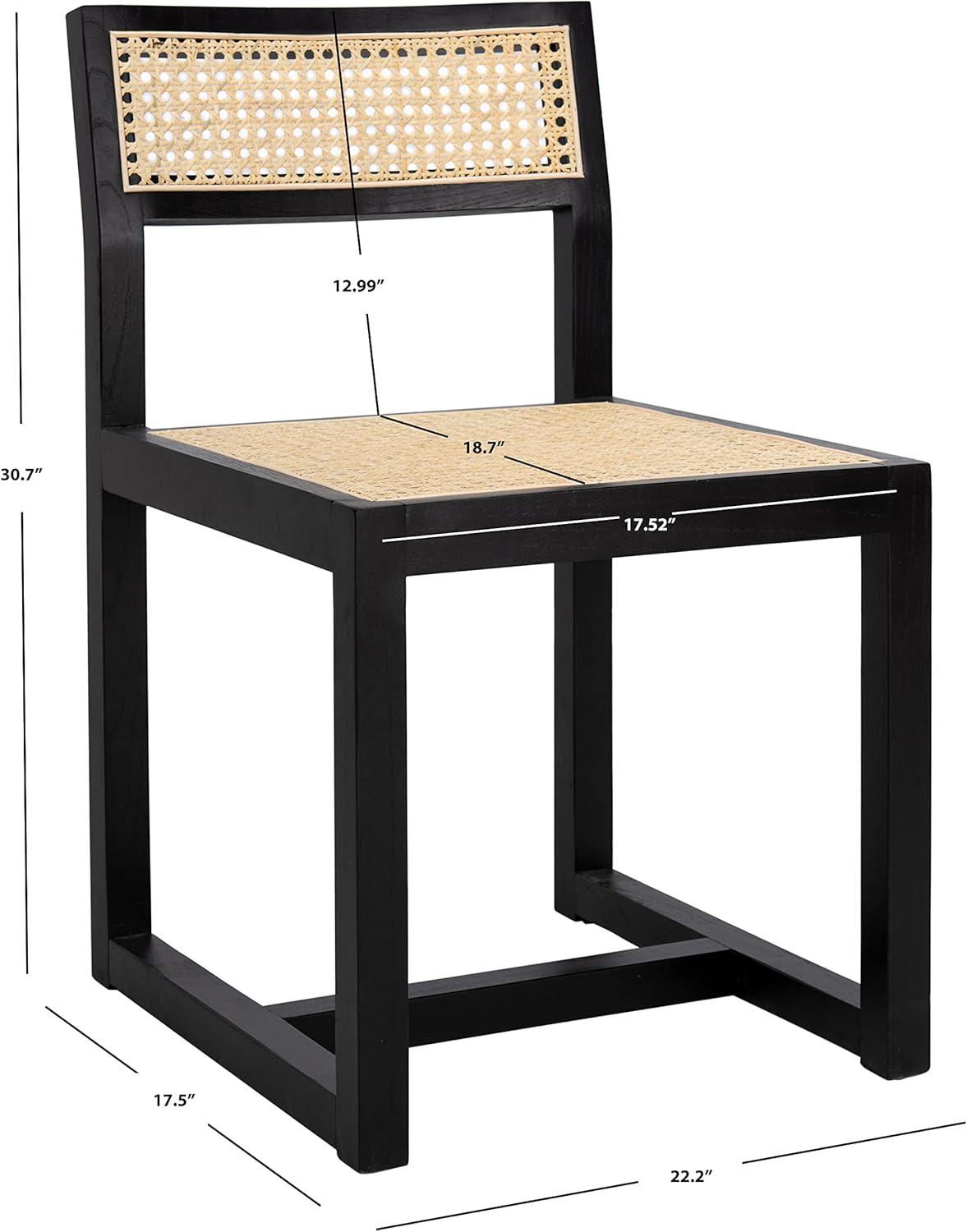 image:imageSafavieh Home Bernice White and Natural Cane Dining ChairBlack Natural