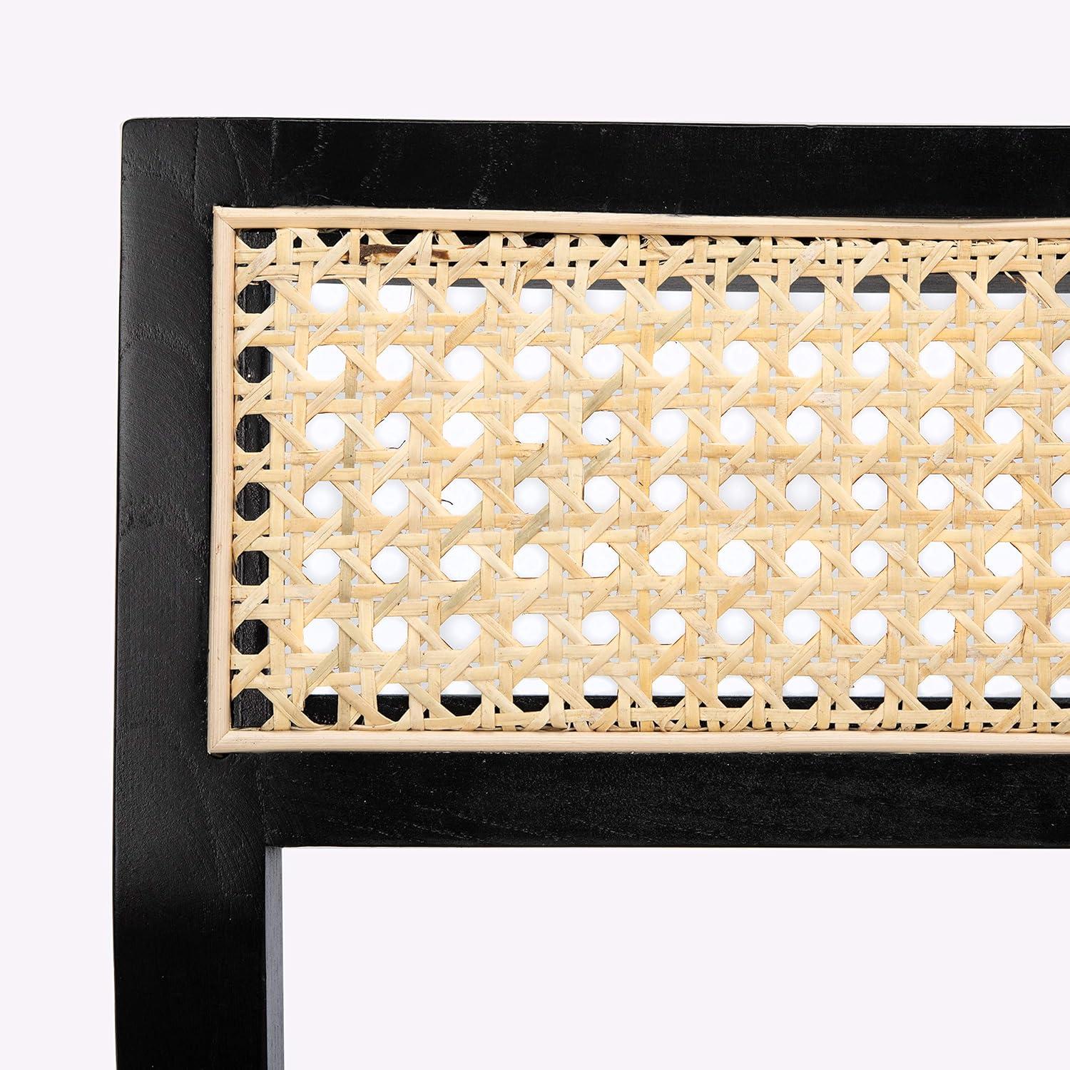 image:imageSafavieh Home Bernice White and Natural Cane Dining ChairBlack Natural