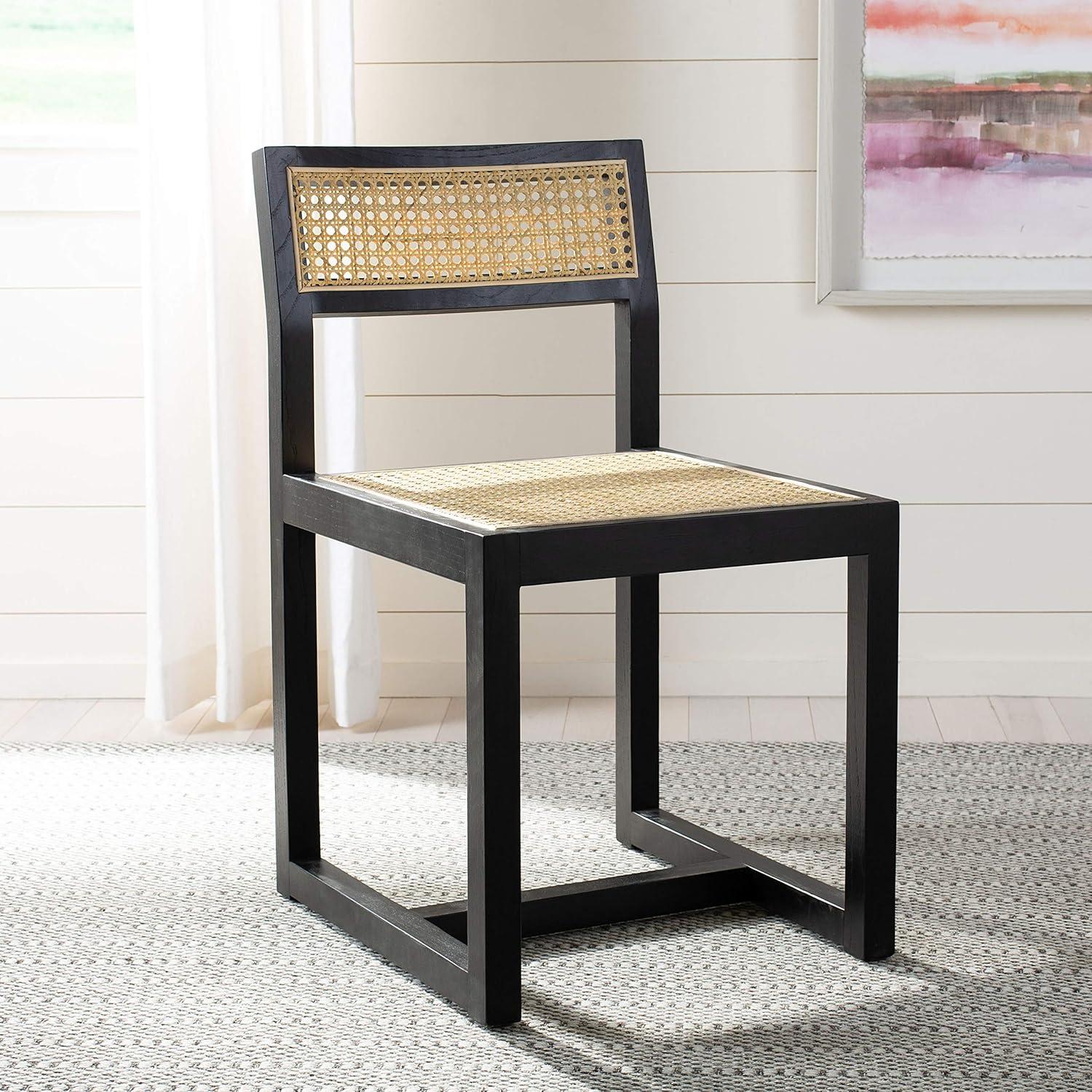 image:imageSafavieh Home Bernice White and Natural Cane Dining ChairBlack Natural