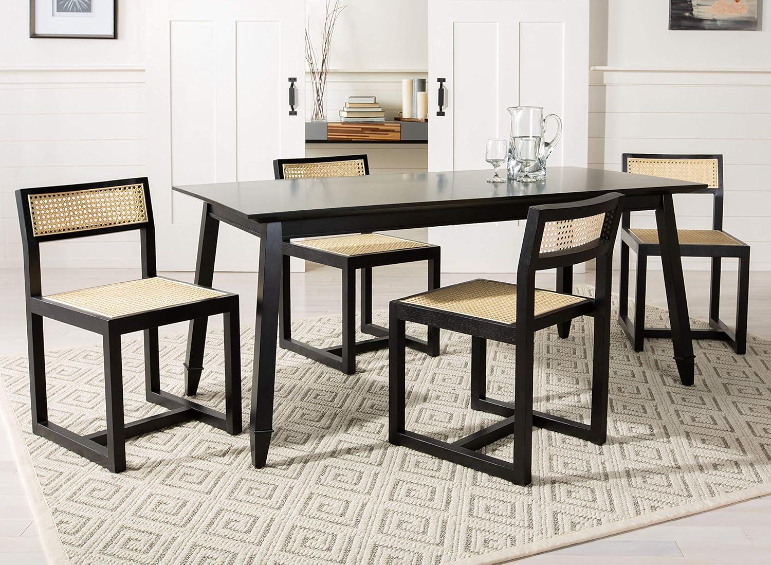 image:imageSafavieh Home Bernice White and Natural Cane Dining ChairBlack Natural