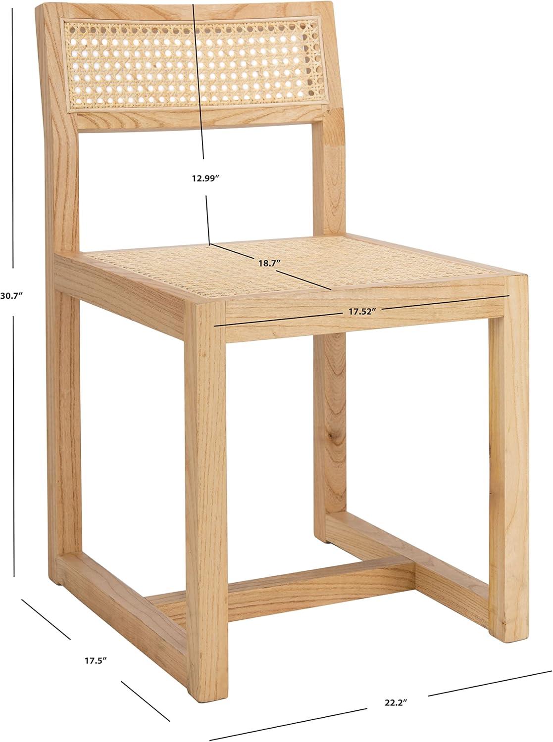 image:imageSafavieh Home Bernice White and Natural Cane Dining ChairNatural