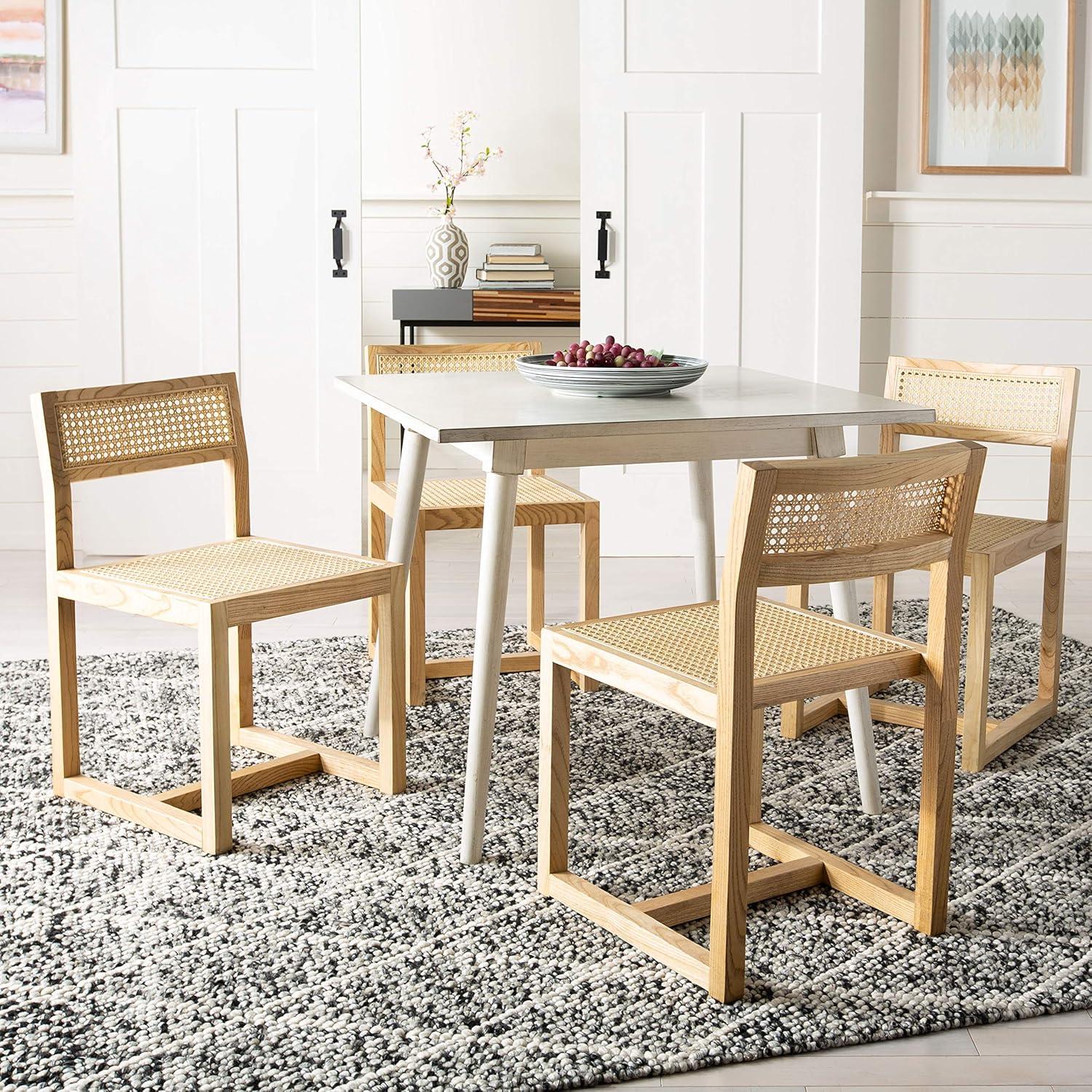 image:imageSafavieh Home Bernice White and Natural Cane Dining ChairNatural