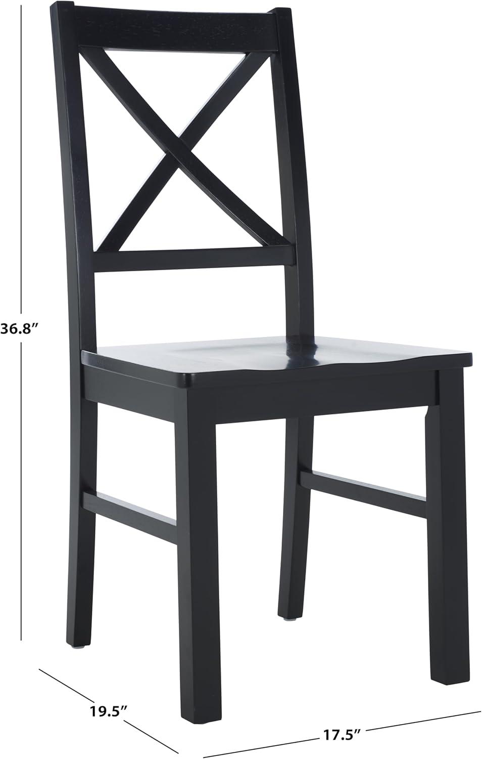 image:imageSafavieh Home Collection Akash White and Natural XBack 18inch Dining Chair Set of 2Black