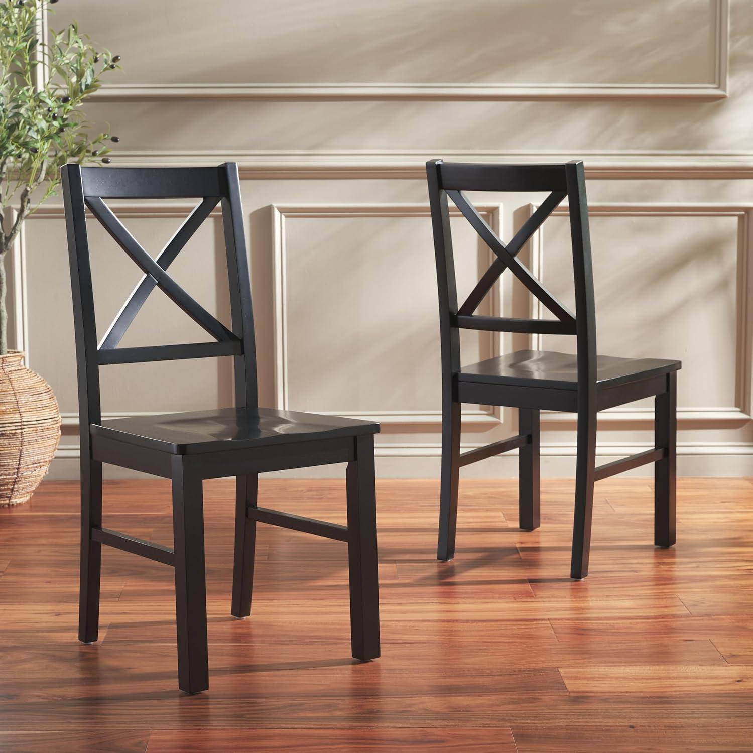 image:imageSafavieh Home Collection Akash White and Natural XBack 18inch Dining Chair Set of 2Black