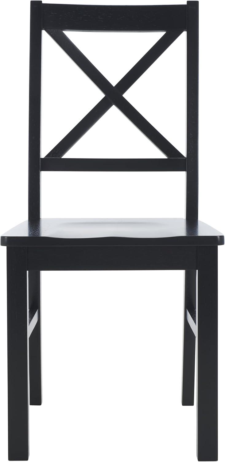 image:imageSafavieh Home Collection Akash White and Natural XBack 18inch Dining Chair Set of 2Black