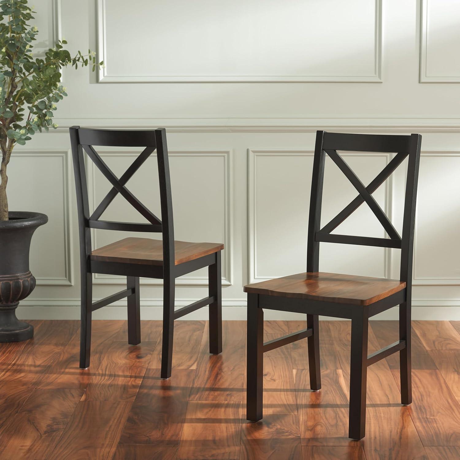 image:imageSafavieh Home Collection Akash White and Natural XBack 18inch Dining Chair Set of 2BlackWalnut