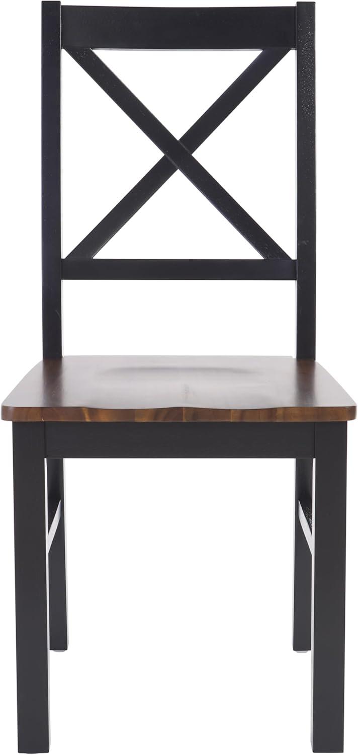 image:imageSafavieh Home Collection Akash White and Natural XBack 18inch Dining Chair Set of 2BlackWalnut