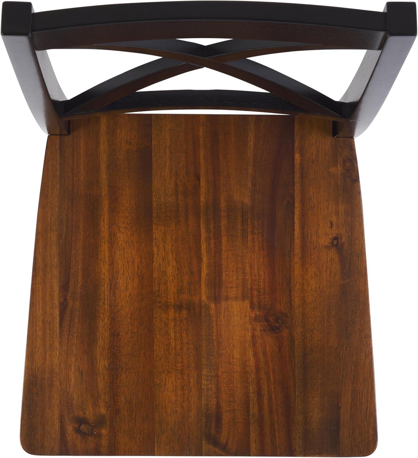 image:imageSafavieh Home Collection Akash White and Natural XBack 18inch Dining Chair Set of 2BlackWalnut