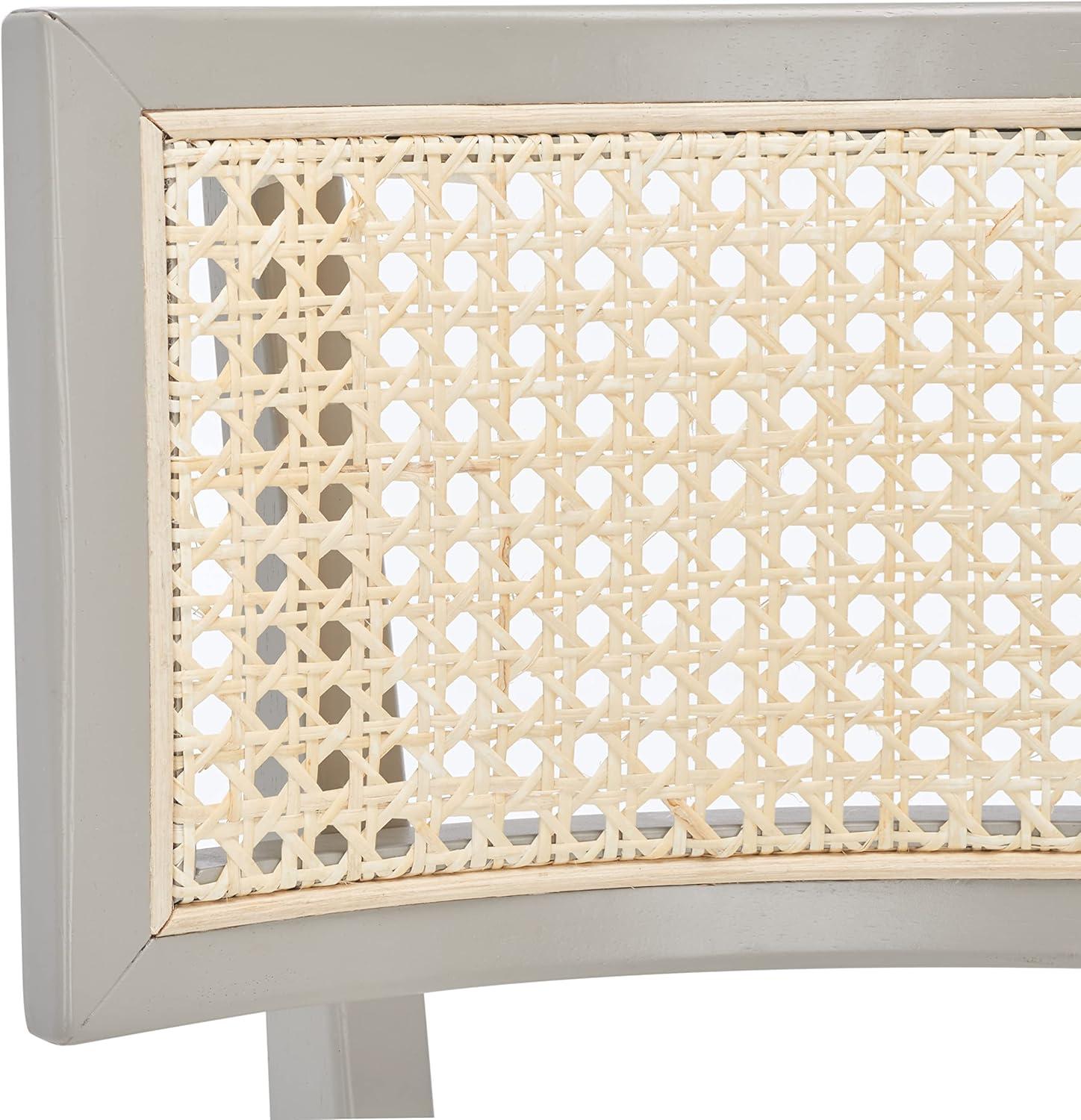 image:imageSafavieh Home Collection Galway Coastal WhiteNatural Cane Seat Cushion Dining ChairGreyNatural