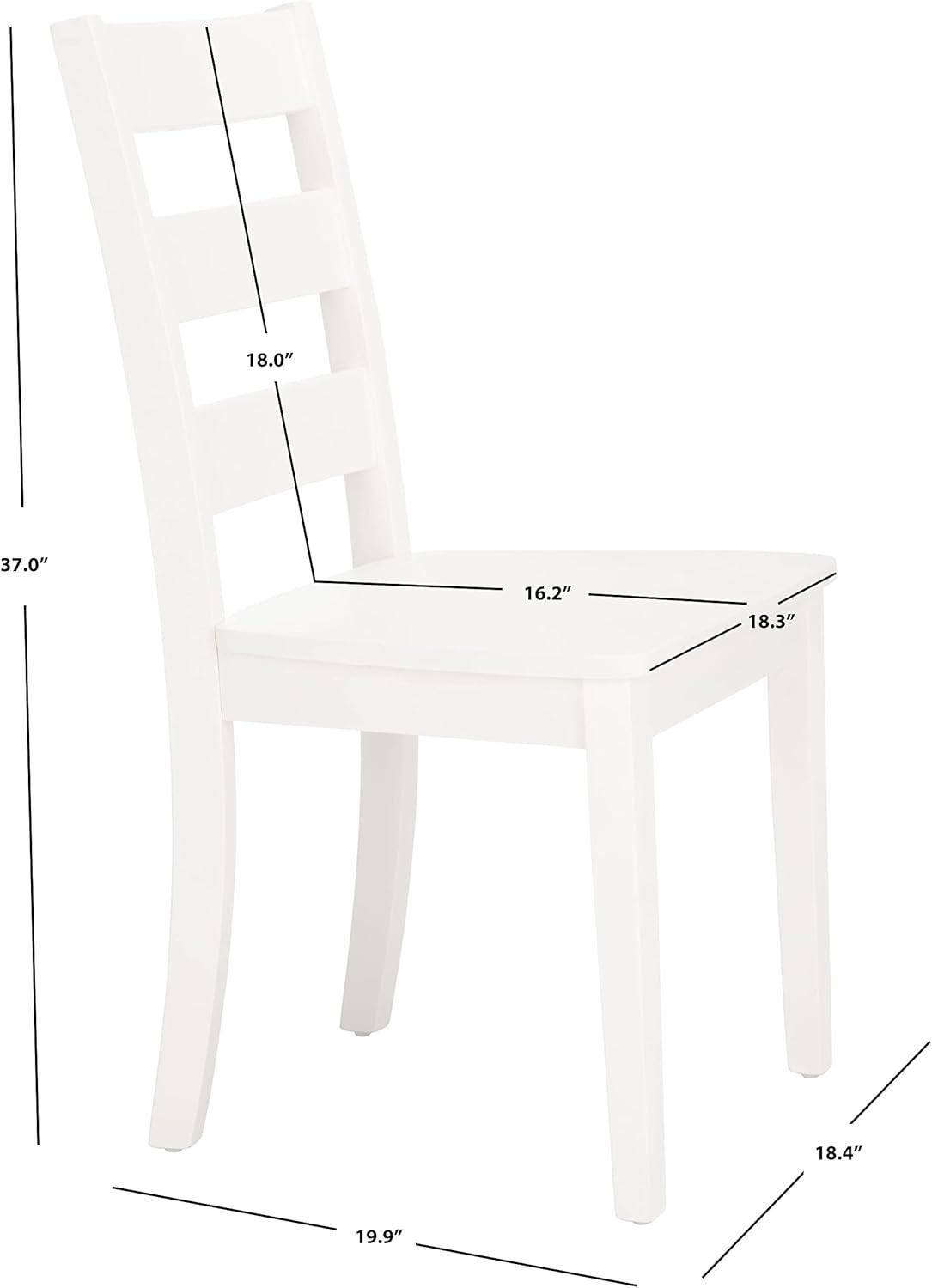 image:imageSafavieh Home Collection Silio White Ladder Back 18inch Dining Chair Set of 2White