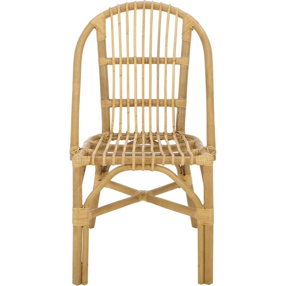 image:imageSAFAVIEH Furniture  Oksana Woven Accent Chair  Natural Rattan  Fully Assembled  Ideal for Living Room Bedroom Dining Space 177 Seat Height ACH9904ANatural