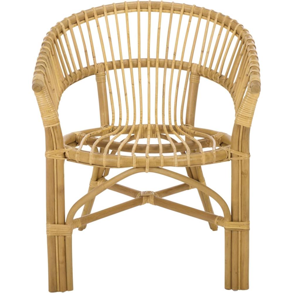 image:imageSAFAVIEH Furniture  Varvara Woven Accent Chair  Natural Rattan  Fully Assembled  Ideal for Living Room Bedroom Dining Space 16 Seat Height ACH9905ANatural