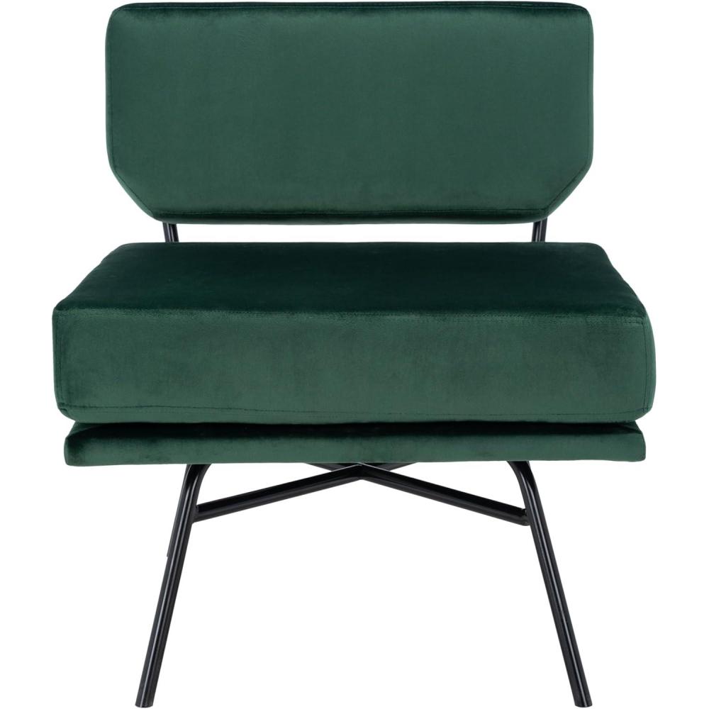 image:imageSAFAVIEH Home Collection Kermit Modern Malachite Green VelvetMatte Black Living Room Dining Room Bedroom Office Foyer Accent ChairMalachite Green VelvetMatte Black