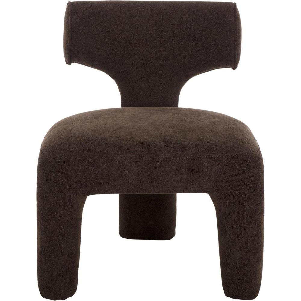 image:imageSAFAVIEH Home Collection Zalens MidCentury Modern Brown Boucle Accent Chair Fully AssembledBrown