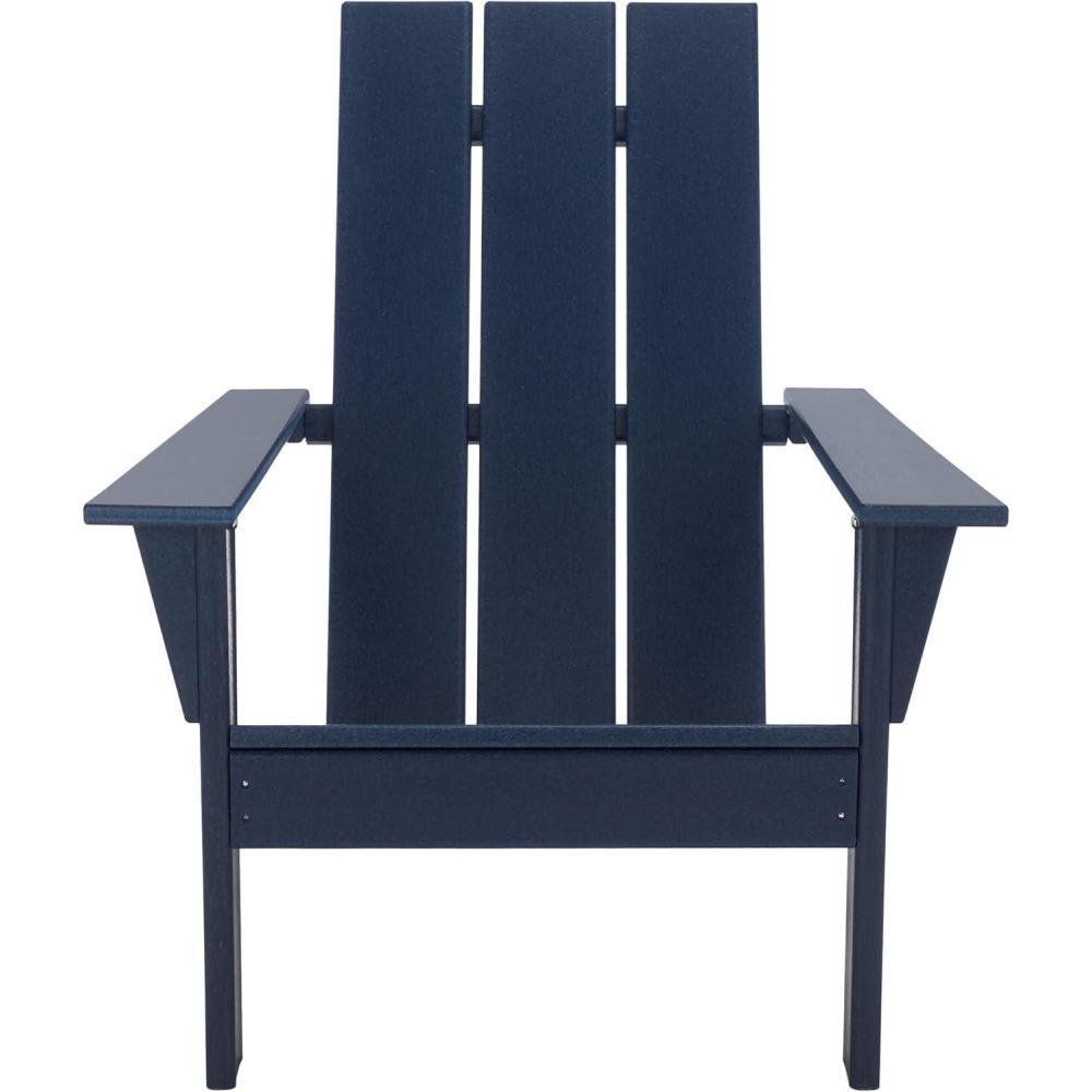 image:imageSAFAVIEH Outdoor Patio Furniture Collection All Weather Green Adirondack Chair WeatherResistant Patio Seating Fully Assembled PAT4500DFederal Blue