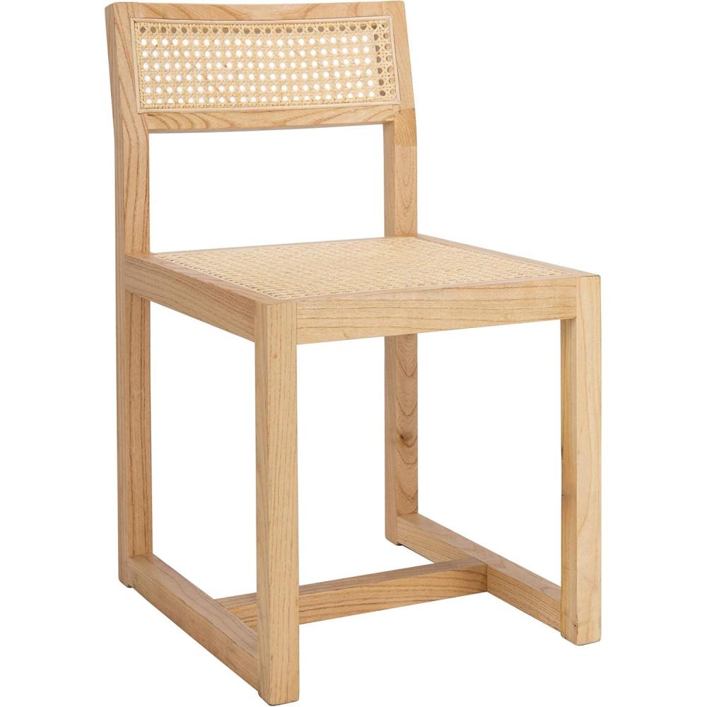 image:imageSafavieh Home Bernice White and Natural Cane Dining ChairNatural