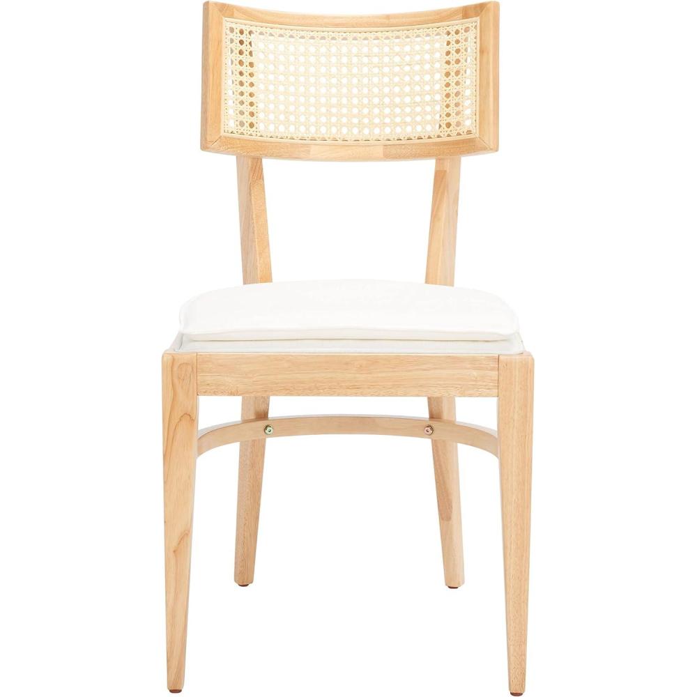 image:imageSafavieh Home Collection Galway Coastal WhiteNatural Cane Seat Cushion Dining ChairNatural