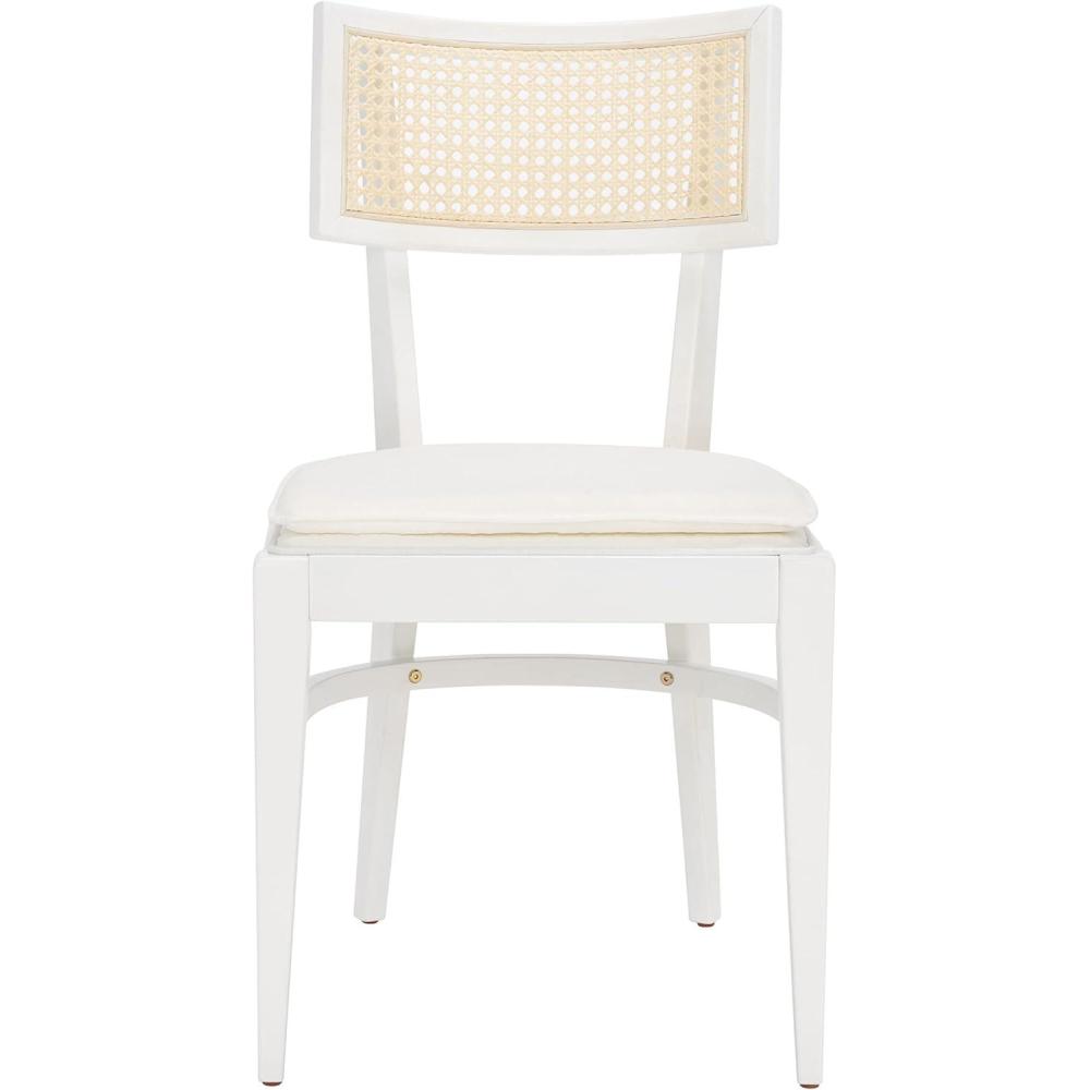 image:imageSafavieh Home Collection Galway Coastal WhiteNatural Cane Seat Cushion Dining ChairWhiteNatural