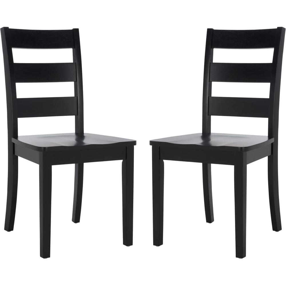 image:imageSafavieh Home Collection Silio White Ladder Back 18inch Dining Chair Set of 2Black