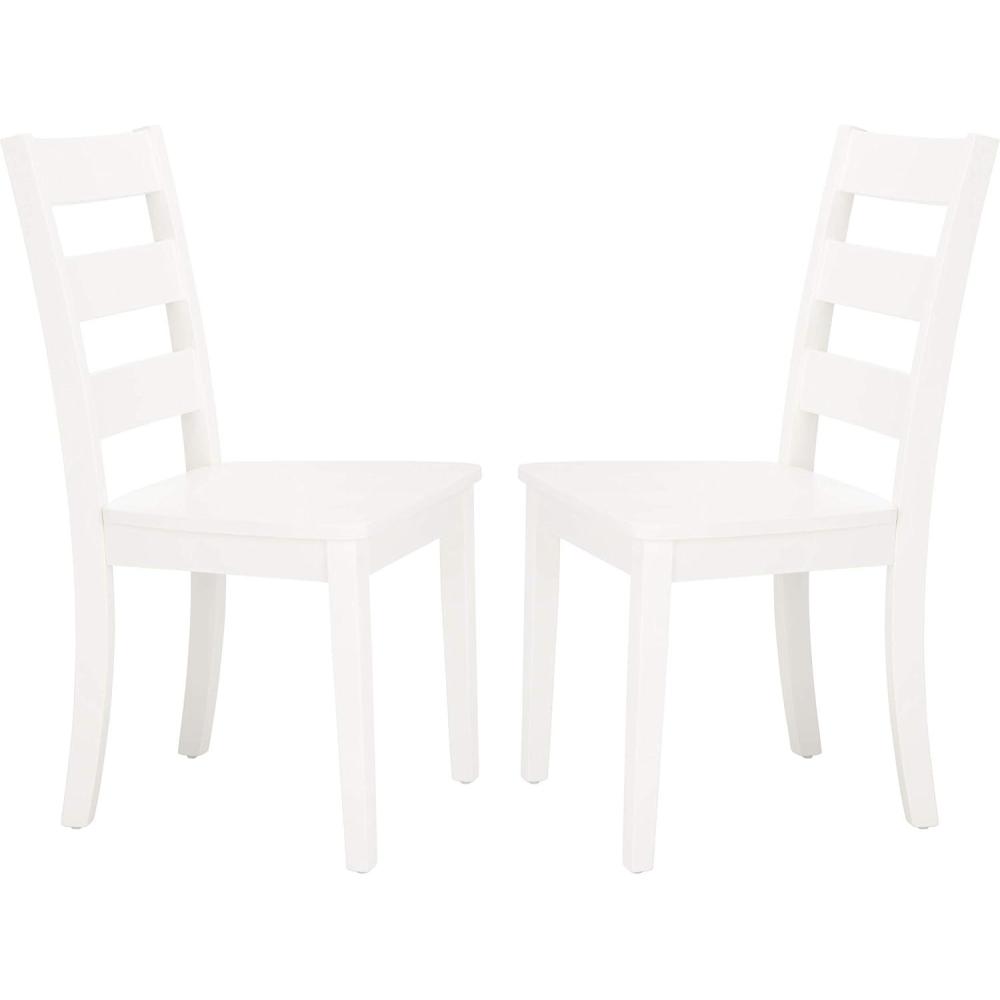 image:imageSafavieh Home Collection Silio White Ladder Back 18inch Dining Chair Set of 2White