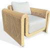 SAFAVIEH Couture – Outdoor Cleandra Accent Chair – Natural & Beige Aluminum – Weather Resistant, Fully Assembled – Ideal for Patio, Deck, Backyard, 17″ Seat Height (CPT4018A)(Natural/Beige)