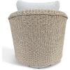 SAFAVIEH Couture – Outdoor Jilina Swivel Accent Chair – Natural & Beige Aluminum – Weather Resistant, Fully Assembled – Ideal for Patio, Deck, Backyard, 17″ Seat Height (CPT4013A)(Natural/Beige)