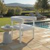 SAFAVIEH Couture – Outdoor Larissa Dining Chair – White & Beige Aluminum – Weather Resistant, Fully Assembled – Ideal for Patio, Deck, Backyard, 17.7″ Seat Height (CPT4021A)(White/Beige)