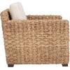 SAFAVIEH Couture Home Collection Gregory Natural/Beige Cushion Water Hyacinth Accent Chair (Fully Assembled)
