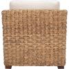 SAFAVIEH Couture Home Collection Gregory Natural/Beige Cushion Water Hyacinth Accent Chair (Fully Assembled)