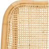 SAFAVIEH Furniture – Alina Dining Chair – Light Natural Rattan & White Cushion – Woven Armchair Design – Ideal for Dining Room, Kitchen, 18.3″ Seat Height (DCH6511A)(Light Natural/White)