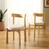 SAFAVIEH Furniture – Anselm Dining Chair Set of 2 – White & Light Blonde Solid Wood – Modern Upholstered Chair – Fully Assembled – Ideal for Dining Room, Kitchen, 19″ Seat Height (DCH8810C-SET2)(White/Light Blonde)