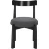 SAFAVIEH Furniture – Anselm Dining Chair Set of 2 – White & Light Blonde Solid Wood – Modern Upholstered Chair – Fully Assembled – Ideal for Dining Room, Kitchen, 19″ Seat Height (DCH8810C-SET2)(Grey/Black)