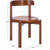 SAFAVIEH Furniture – Calixto Dining Chair Set of 2 – Black Solid Wood – Round Seat Modern Chair – Fully Assembled – Ideal for Dining Room, Kitchen, 19″ Seat Height (DCH8809B-SET2)(Walnut)