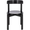 SAFAVIEH Furniture – Calixto Dining Chair Set of 2 – Black Solid Wood – Round Seat Modern Chair – Fully Assembled – Ideal for Dining Room, Kitchen, 19″ Seat Height (DCH8809B-SET2)(Black)