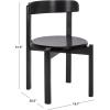 SAFAVIEH Furniture – Calixto Dining Chair Set of 2 – Black Solid Wood – Round Seat Modern Chair – Fully Assembled – Ideal for Dining Room, Kitchen, 19″ Seat Height (DCH8809B-SET2)(Black)