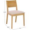 SAFAVIEH Furniture – Kata Dining Chair Set of 2 – Natural Solid Wood & Cream Upholstered Seat – Curved Back Design – Ideal for Dining Room, Kitchen, 18″ Seat Height (DCH3602A-SET2)(Natural/Cream)