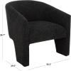 SAFAVIEH Furniture – Lahela Barrel Back Accent Chair – Black Upholstered Fabric – Fully Assembled – Ideal for Living Room, Bedroom, Dining Space, 18.3″ Seat Height (ACH3402B)(Black)