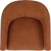 SAFAVIEH Furniture – Lahela Barrel Back Accent Chair – Black Upholstered Fabric – Fully Assembled – Ideal for Living Room, Bedroom, Dining Space, 18.3″ Seat Height (ACH3402B)(Terracotta)
