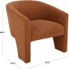 SAFAVIEH Furniture – Lahela Barrel Back Accent Chair – Black Upholstered Fabric – Fully Assembled – Ideal for Living Room, Bedroom, Dining Space, 18.3″ Seat Height (ACH3402B)(Terracotta)