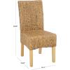 SAFAVIEH Furniture – Luz Dining Chair Set of 2 – Coastal Design – Natural Pine Solid Wood – Ideal for Dining Room, Kitchen, 18.5″ Seat Height (SEA8016C-SET2)(Natural/Natural)