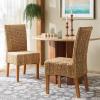 SAFAVIEH Furniture – Luz Dining Chair Set of 2 – Coastal Design – Natural Pine Solid Wood – Ideal for Dining Room, Kitchen, 18.5″ Seat Height (SEA8016C-SET2)(Natural/Honey)