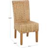 SAFAVIEH Furniture – Luz Dining Chair Set of 2 – Coastal Design – Natural Pine Solid Wood – Ideal for Dining Room, Kitchen, 18.5″ Seat Height (SEA8016C-SET2)(Natural/Honey)